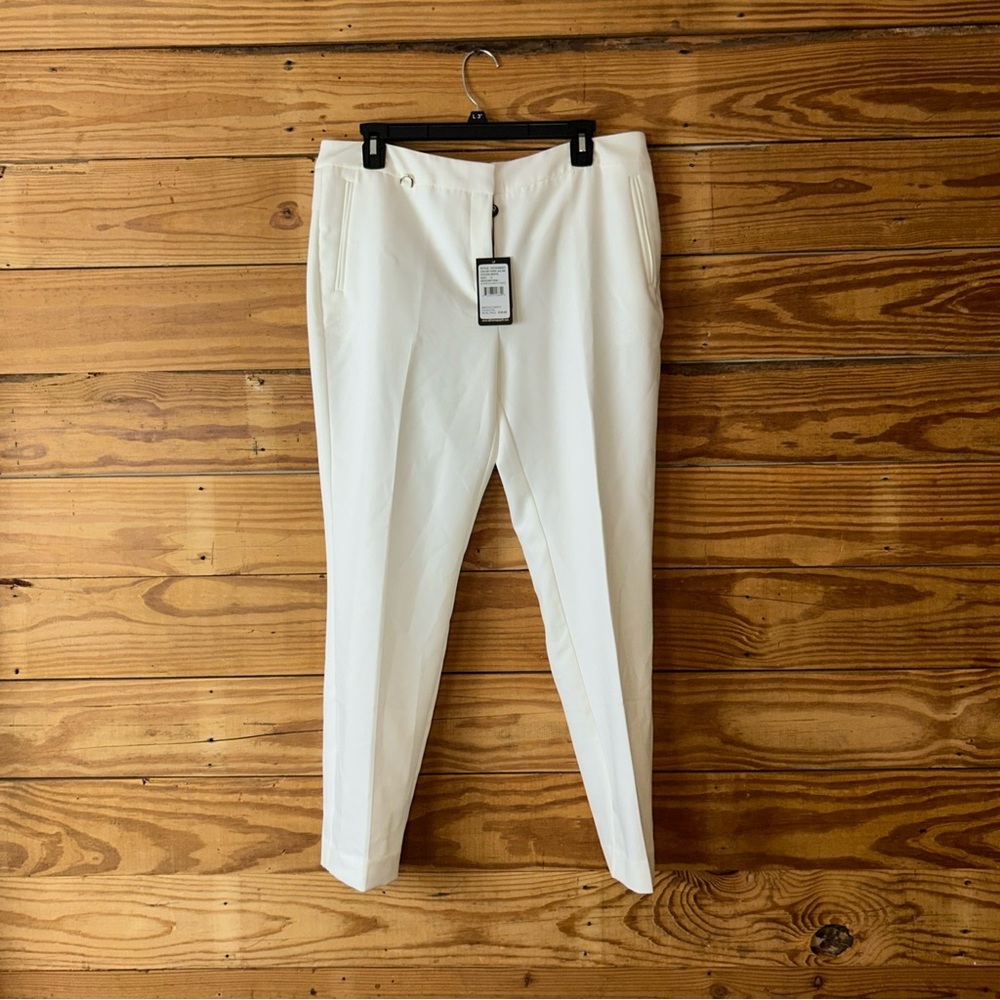 Adrianna Papell Cream Ankle Pants